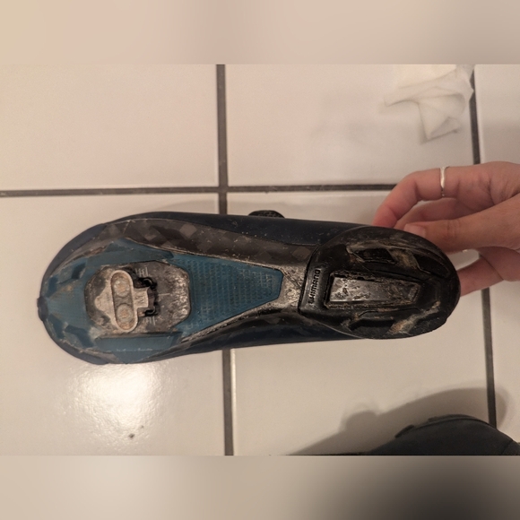 Shimano SH-RX800 Gravel Carbon Cycling Shoes EU 39 Women's Navy - Picture 4 of 9
